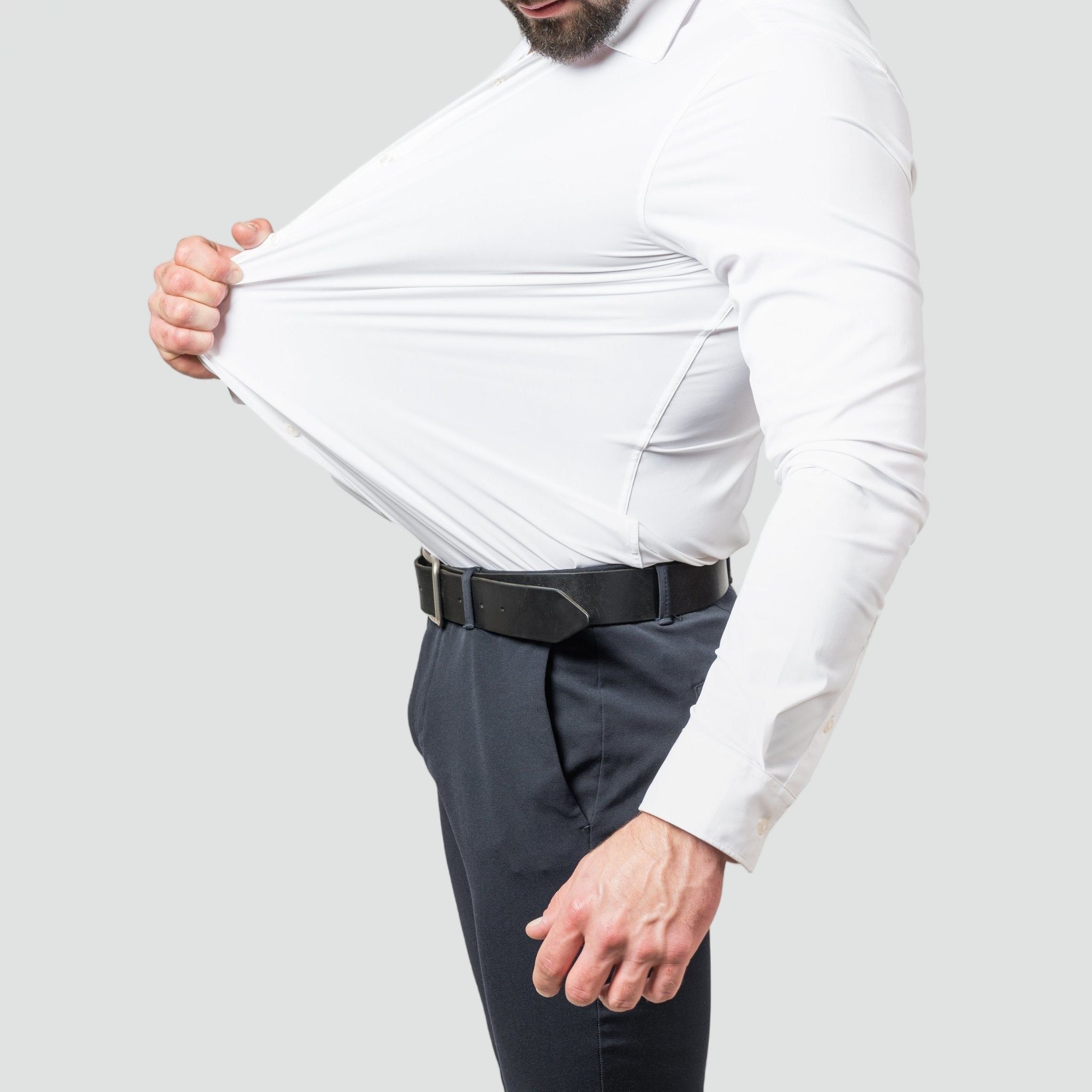 Heren Overhemd Wit - Extreme Stretch & Strijkvrij