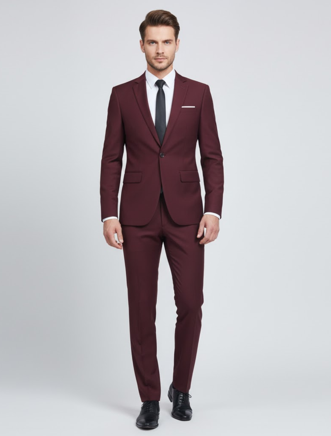 Pak Heren Slim Fit Ronde Hals Formeel Winter