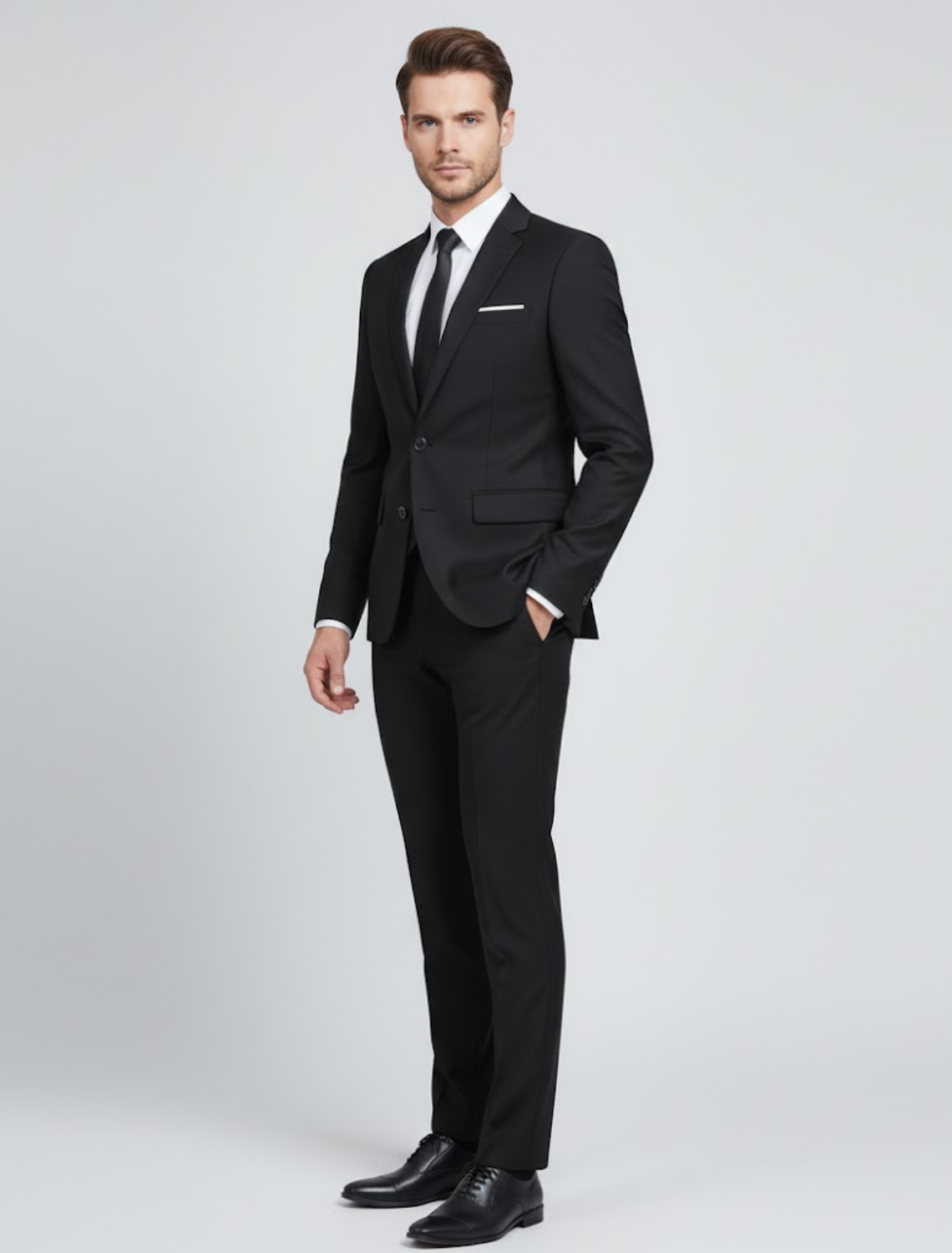 Pak Heren Slim Fit Ronde Hals Formeel Winter