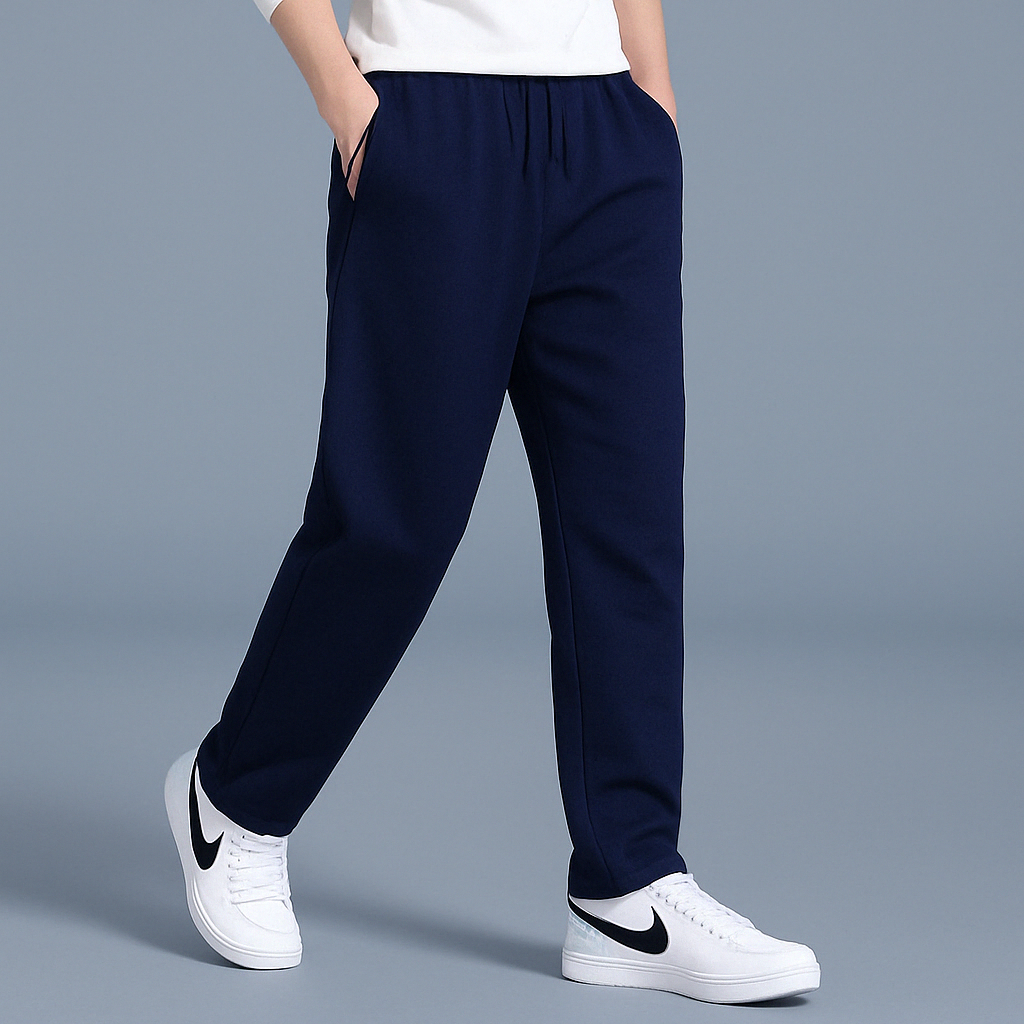 Heren Joggingbroek Met Elastische Taille En Rechte Pijp