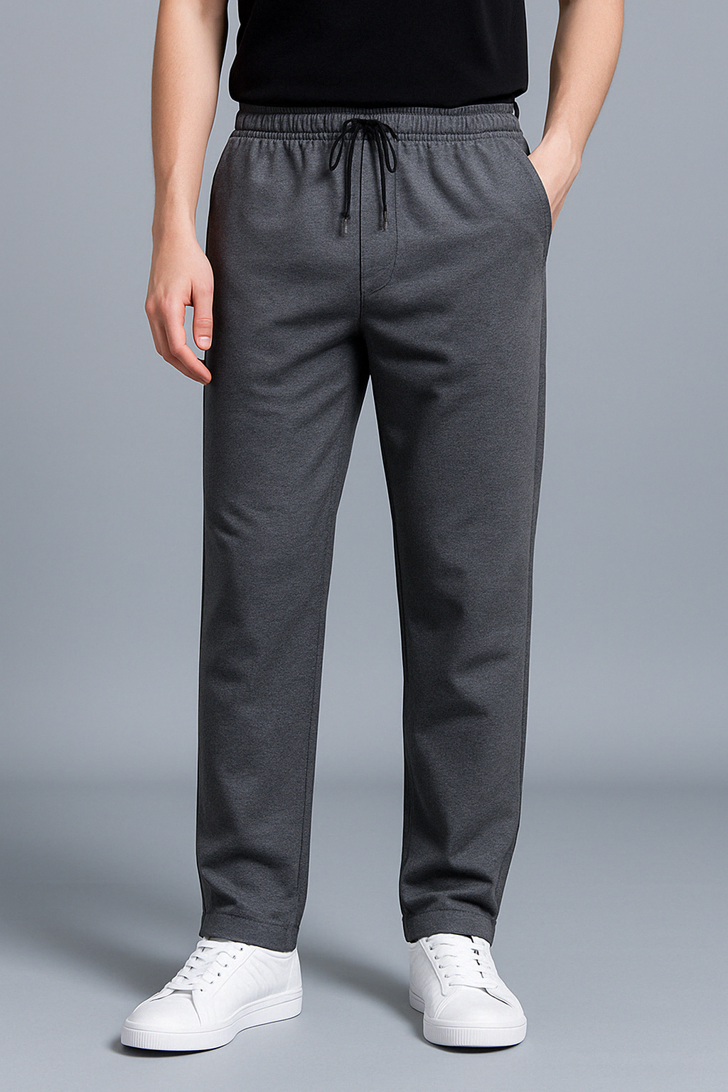 Heren Joggingbroek Met Elastische Taille En Rechte Pijp