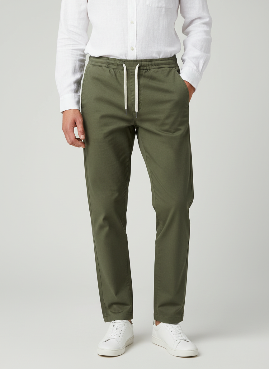 Heren Joggingbroek Met Elastische Taille En Trekkoord