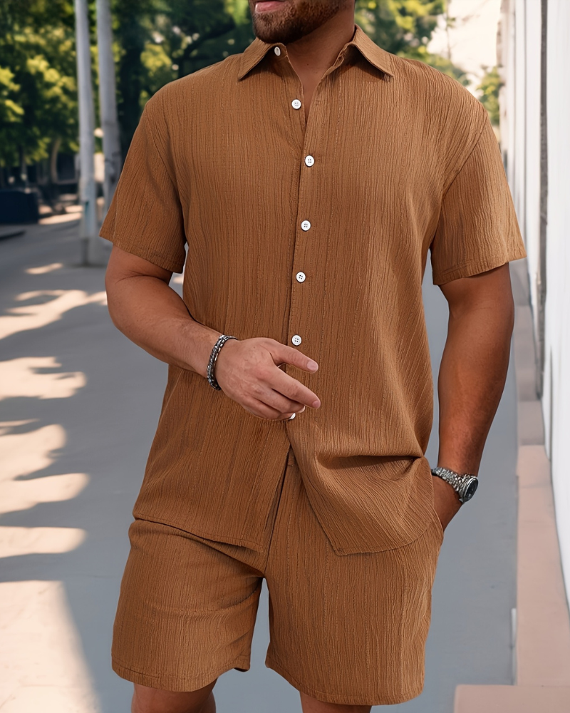 Romano | Heren Kleding Set Korte Broek met Korte Mouwen Shirt en Comfortabele Pasvorm