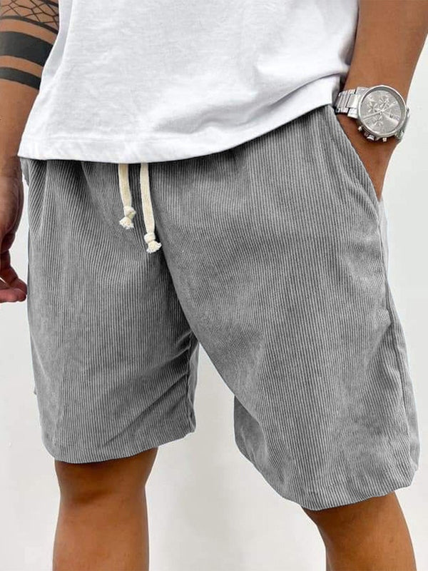Heren Korte Broek van Corduroy met Stretch en Ribstructuur