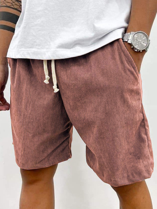 Heren Korte Broek van Corduroy met Stretch en Ribstructuur