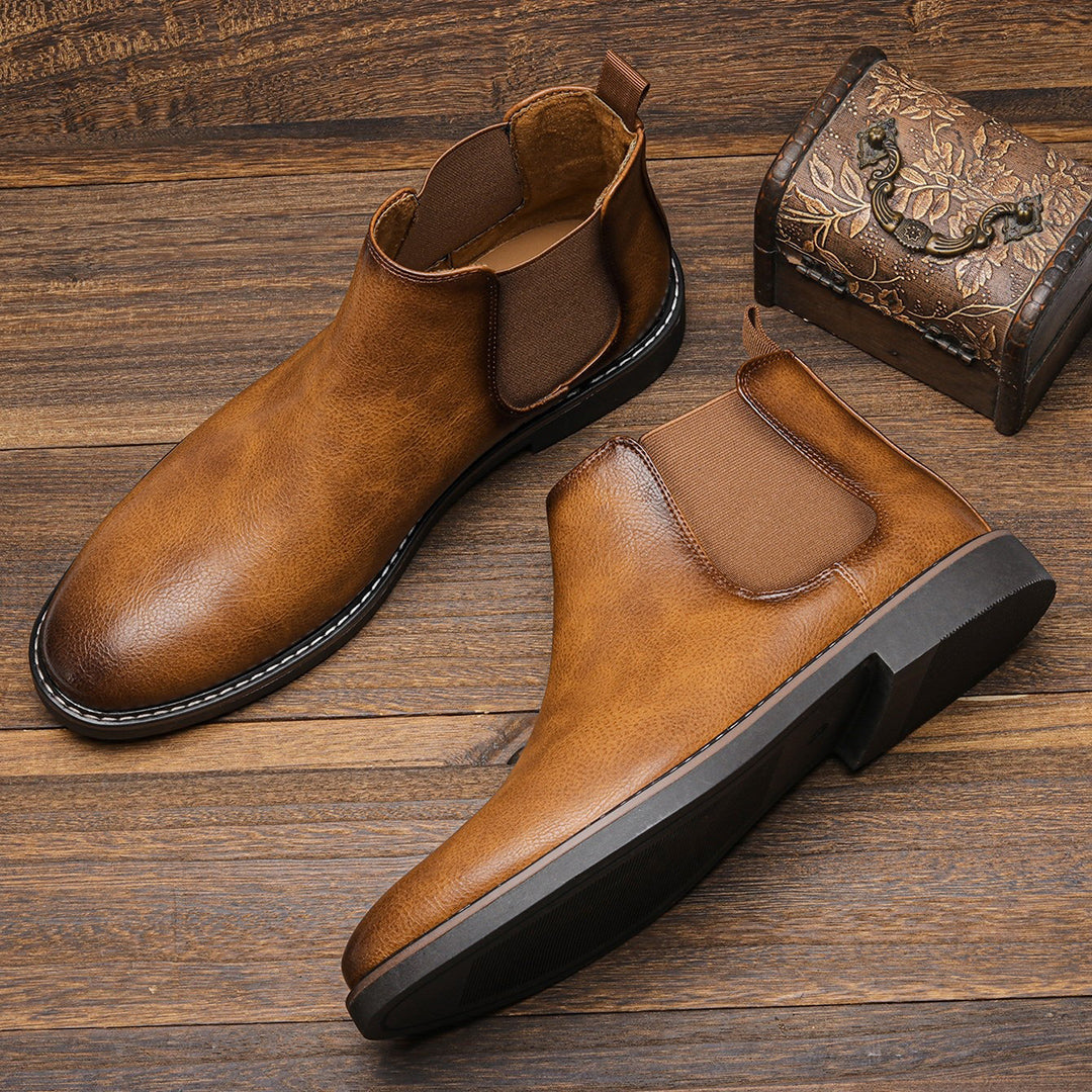 Viktor | Heren Leren Chelsea Boots met Modern Design