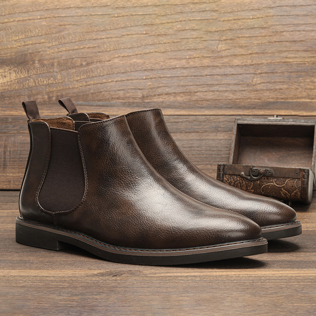 Viktor | Heren Leren Chelsea Boots met Modern Design