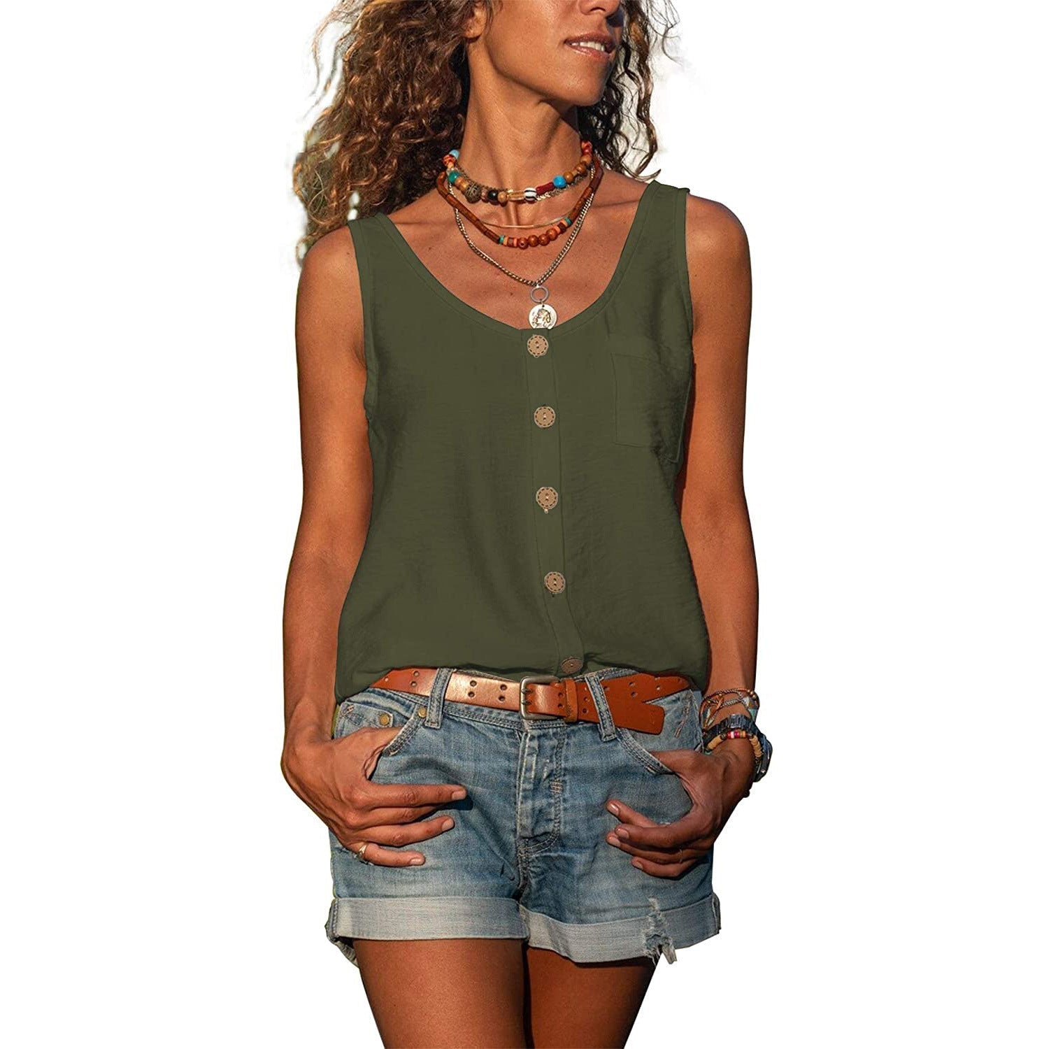 Elegante Dames Tanktop In Ibiza-Stijl