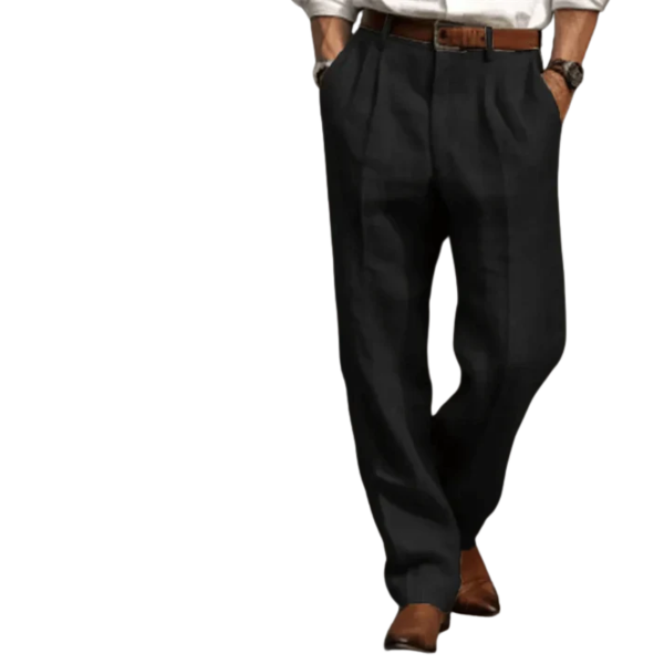 Linnen Broek Heren Rechte Pijp Comfort Fit