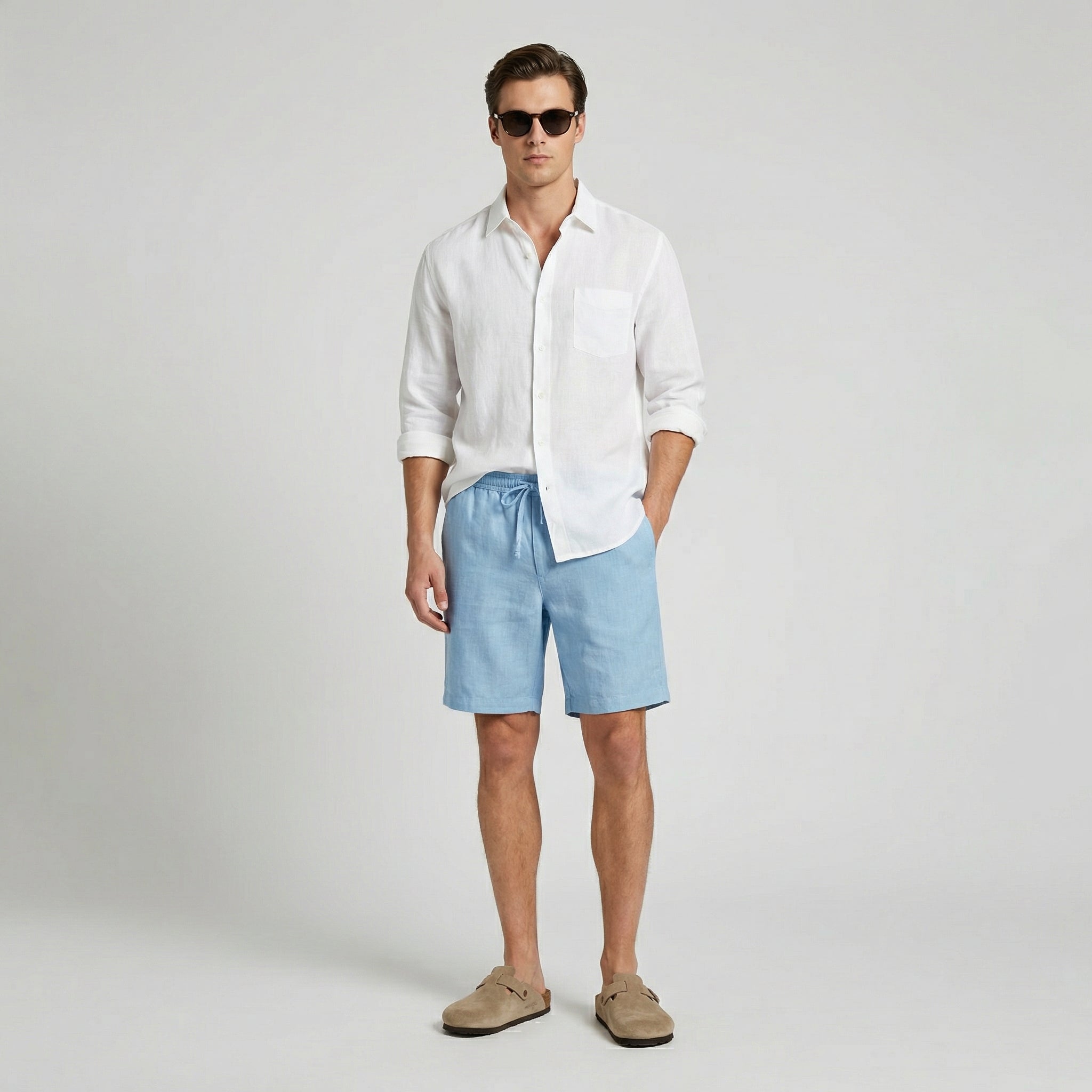 Bermuda Shorts Heren Elastische Taille Casual Zomer