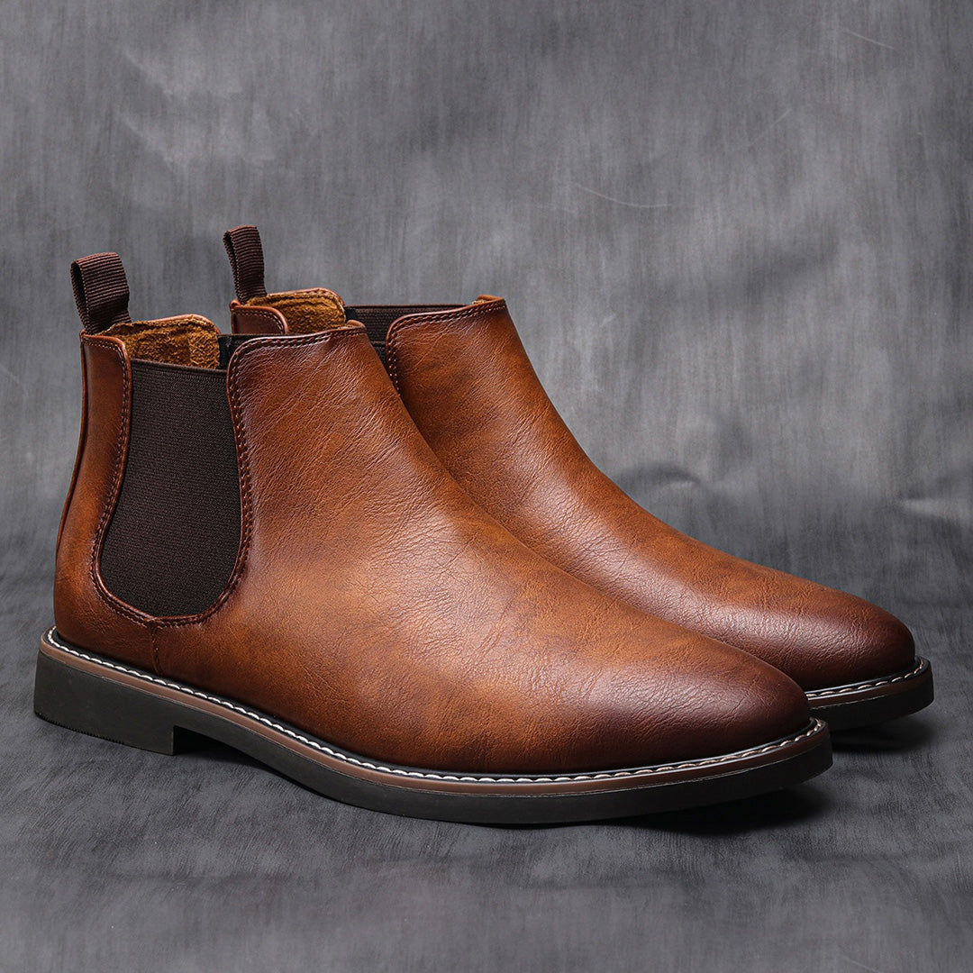 Viktor | Heren Leren Chelsea Boots met Modern Design