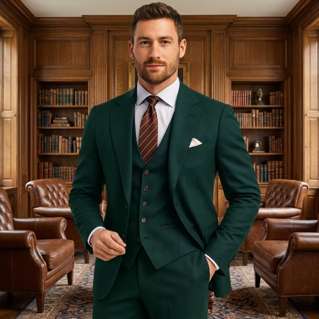 Luxe Heren Driedelig Pak met Blazer en Gilet en Pantalon