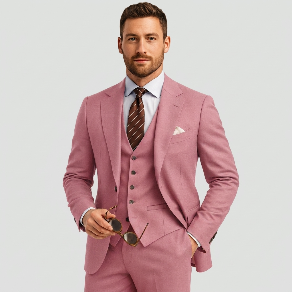 Luxe Heren Driedelig Pak met Blazer en Gilet en Pantalon