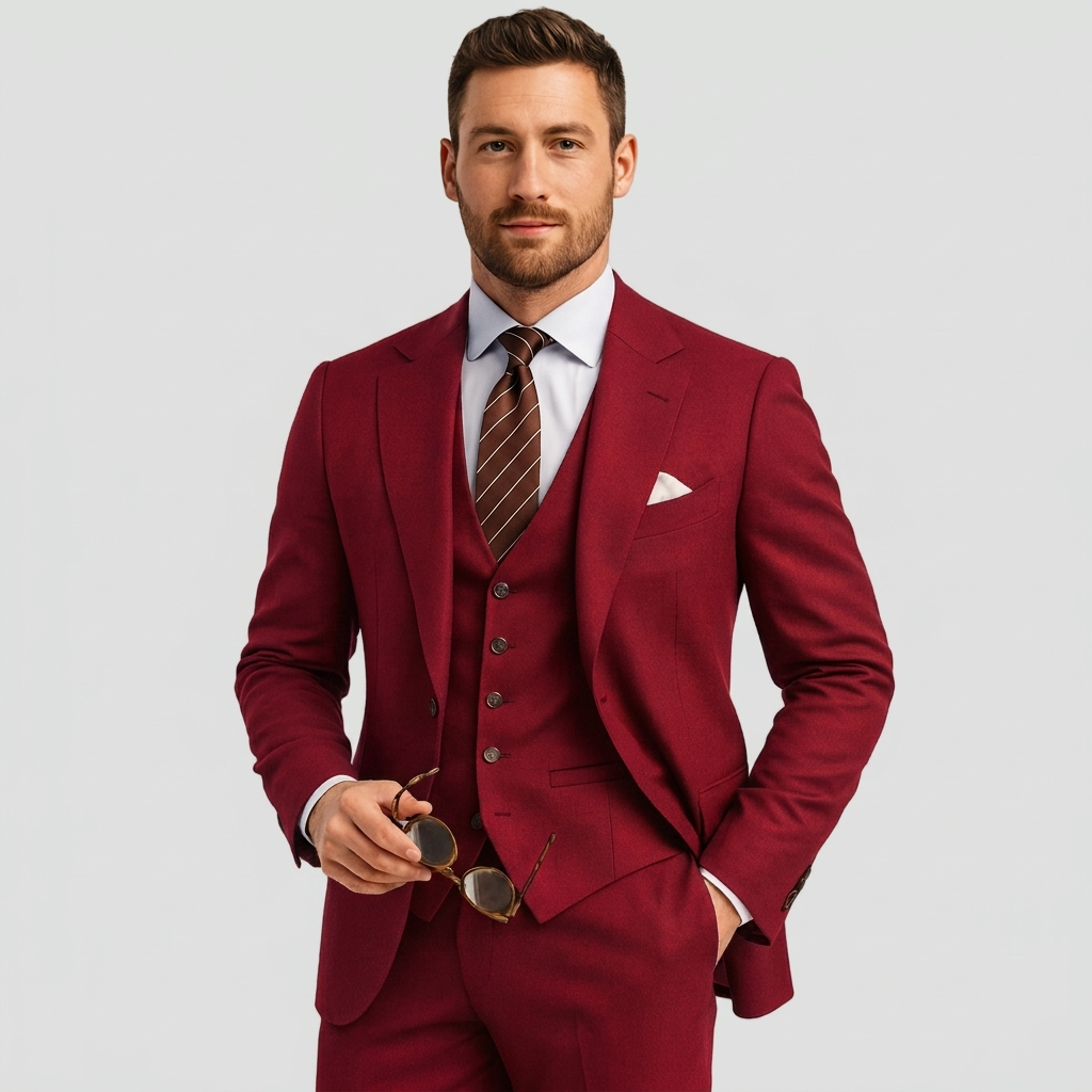 Luxe Heren Driedelig Pak met Blazer en Gilet en Pantalon