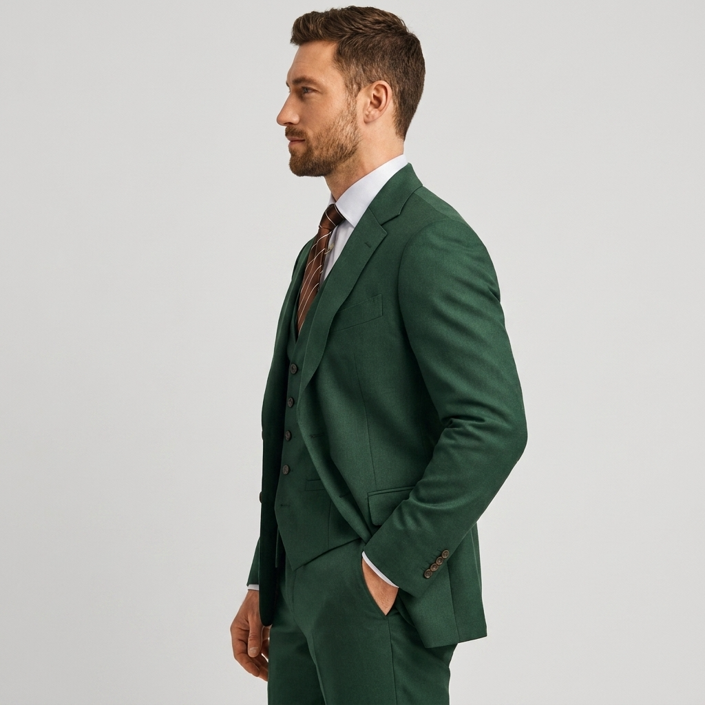 Luxe Heren Driedelig Pak met Blazer en Gilet en Pantalon