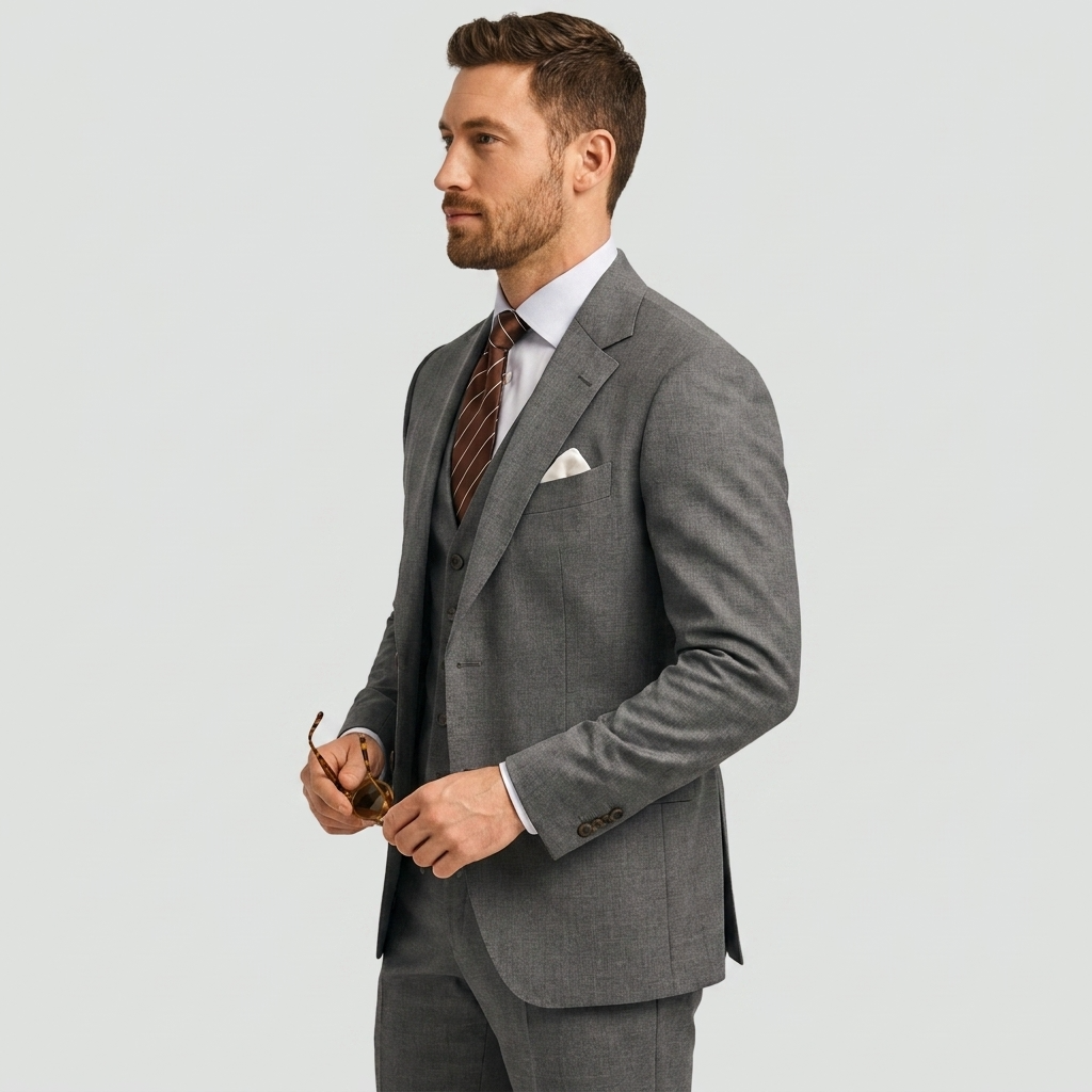 Luxe Heren Driedelig Pak met Blazer en Gilet en Pantalon