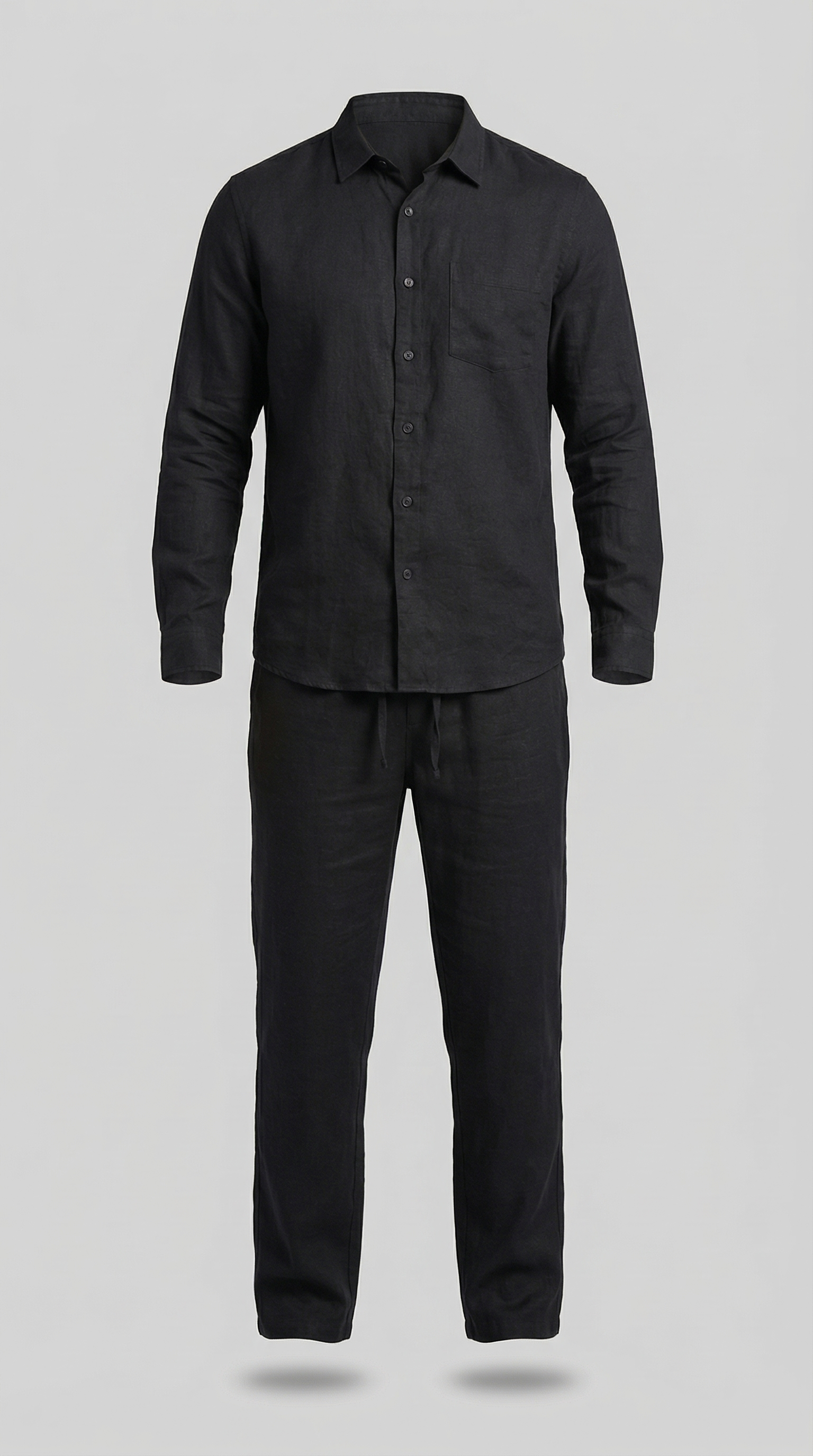 Heren Co-Ord Set Slim Fit Overhemd Broek Zomer