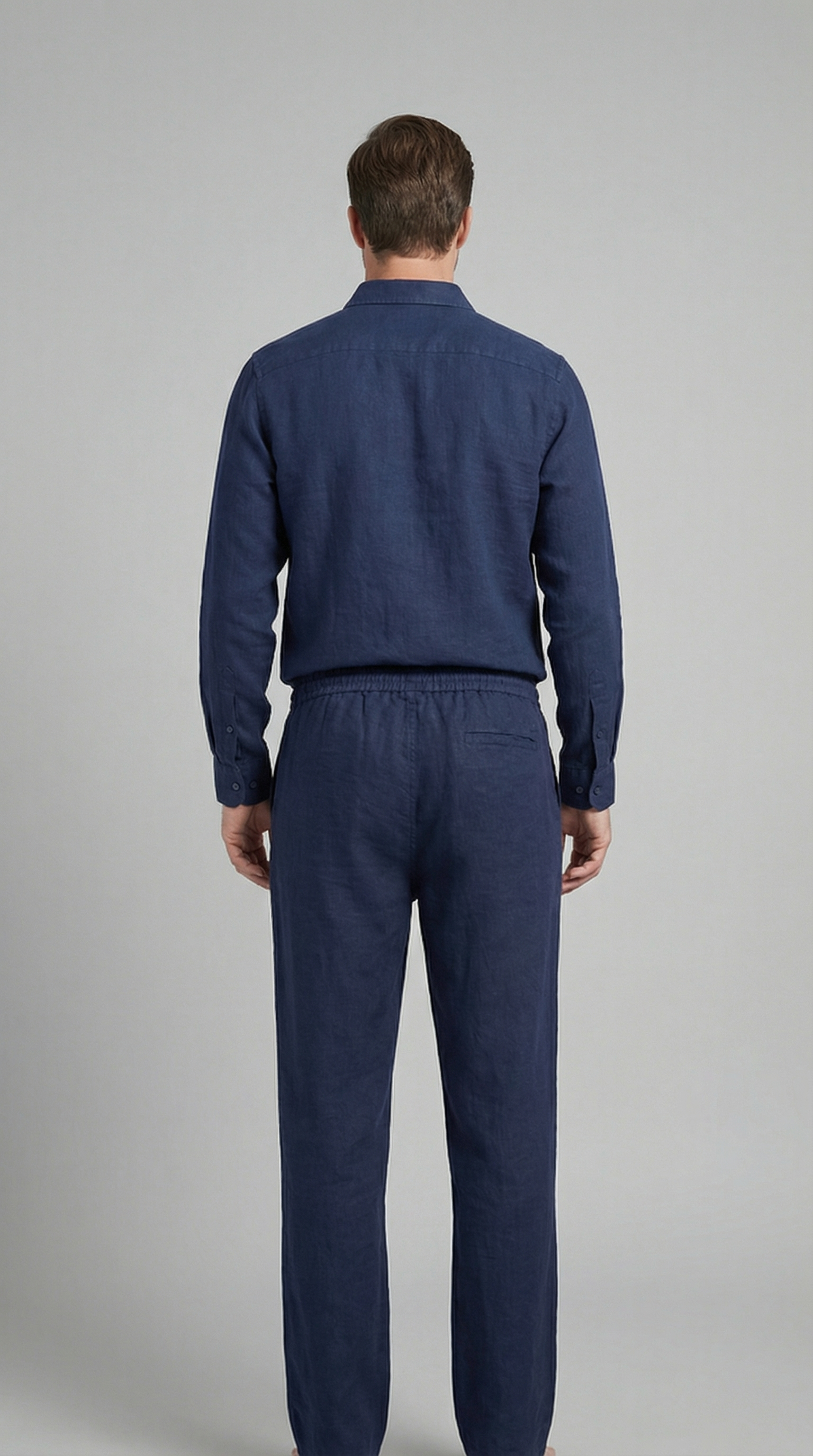 Heren Co-Ord Set Slim Fit Overhemd Broek Zomer