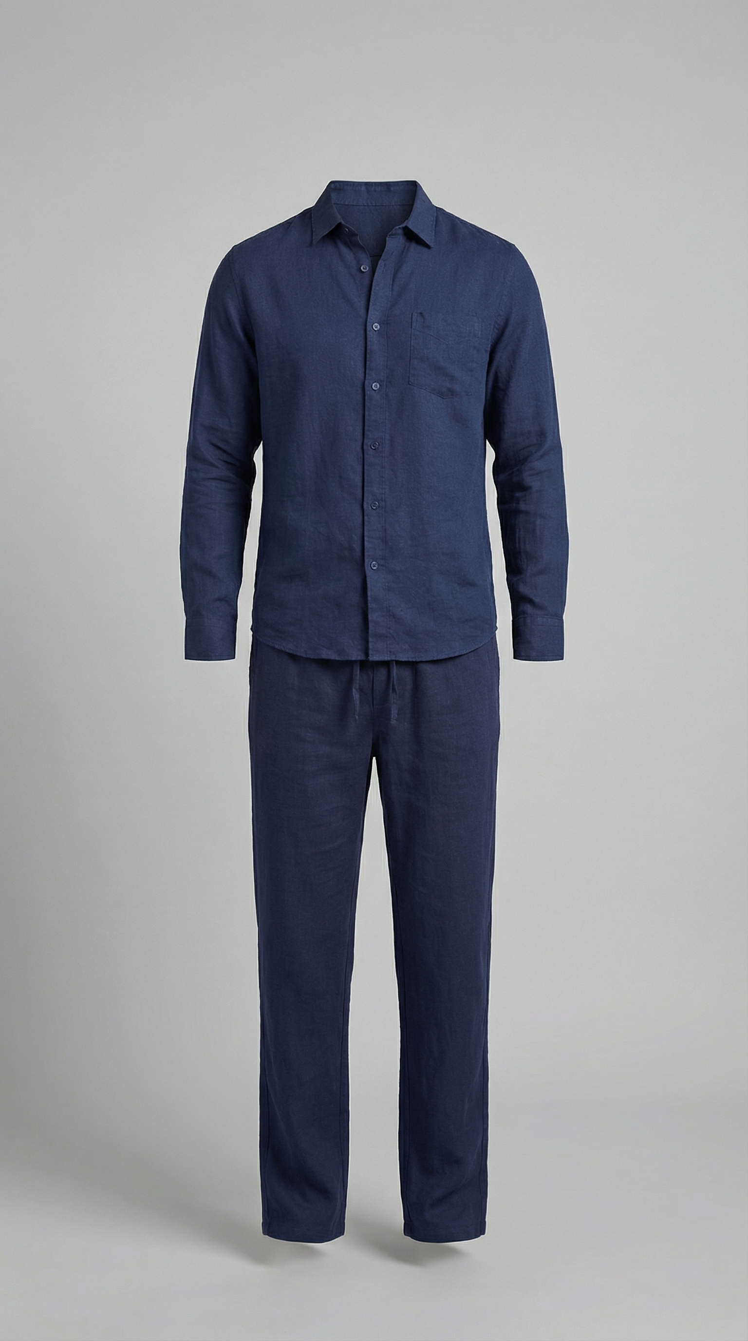 Heren Co-Ord Set Slim Fit Overhemd Broek Zomer