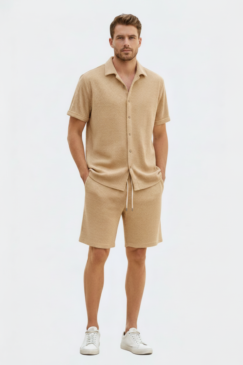 Heren Zomerset Overhemd Korte Broek Casual