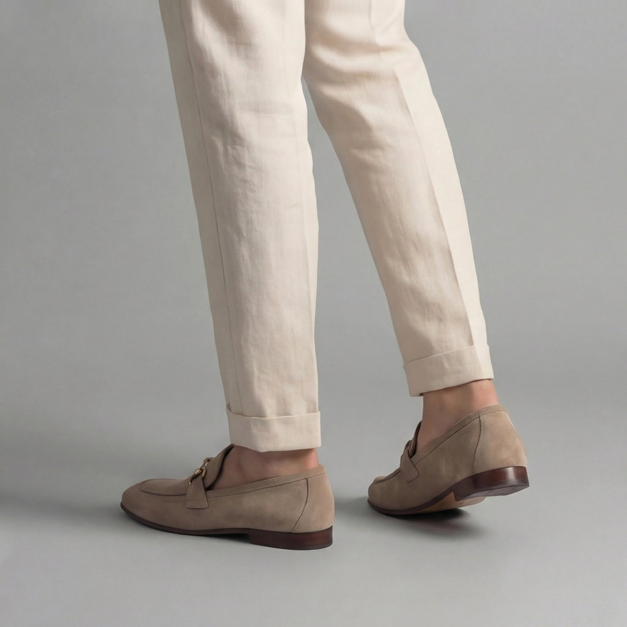 Loafers Heren Suede Horsebit Detail Casual Formeel