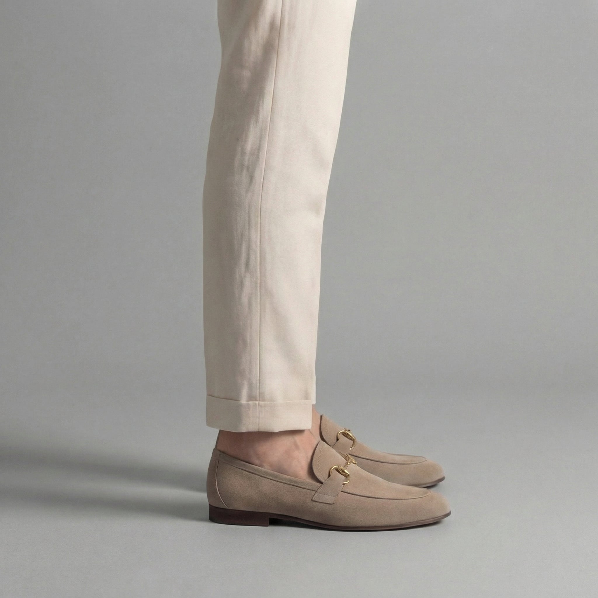 Loafers Heren Suede Horsebit Detail Casual Formeel