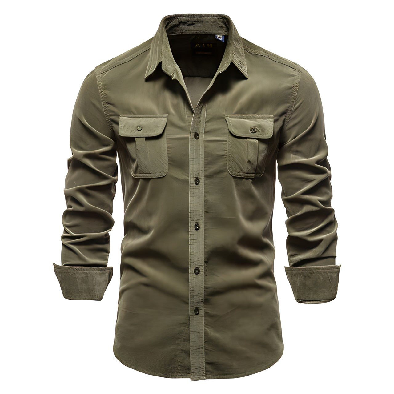Heren Blouse met Lange Mouwen en Borstzakken