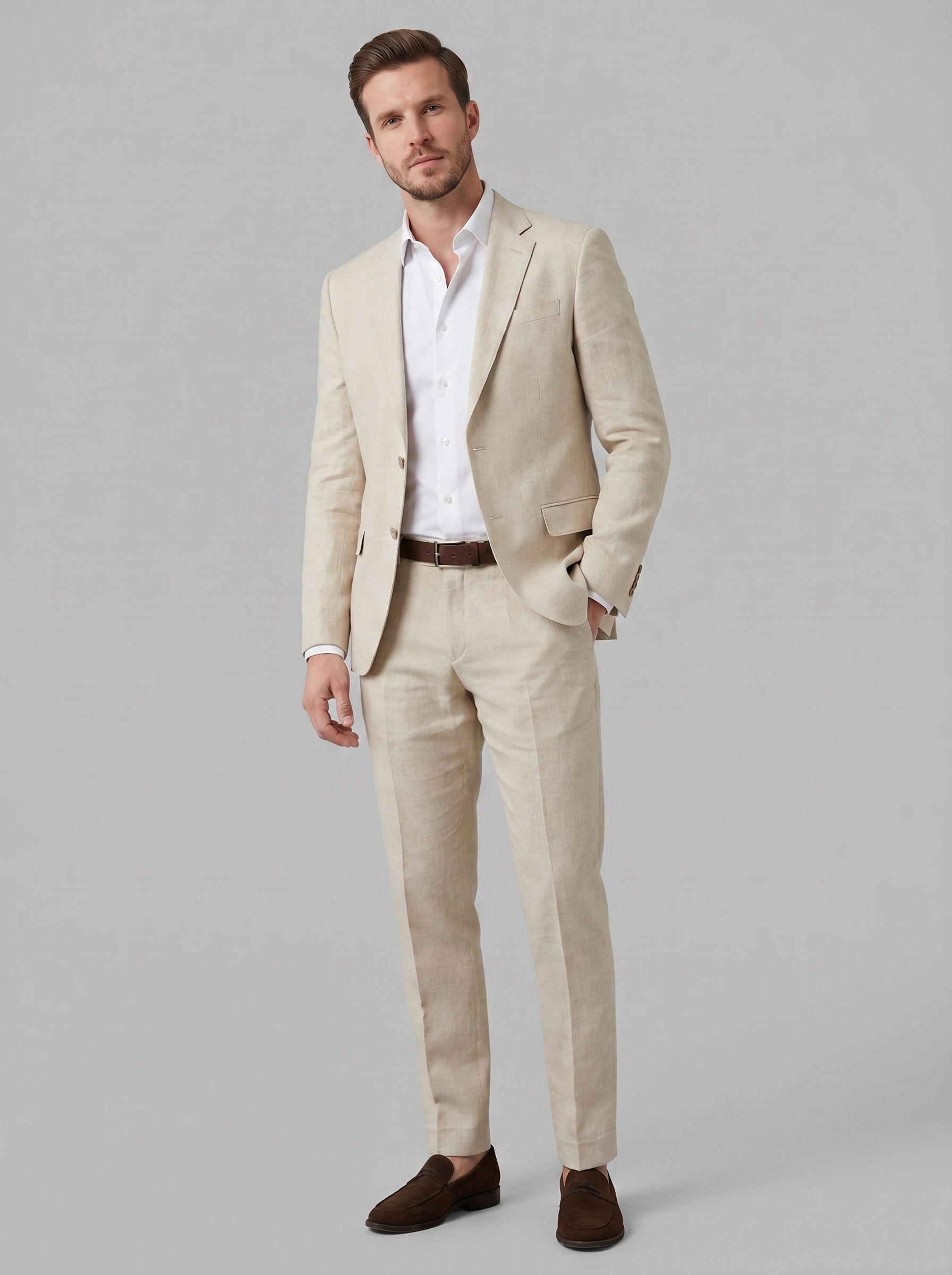 Pak Heren Bruiloft Tailored Fit Formeel Tweedelig
