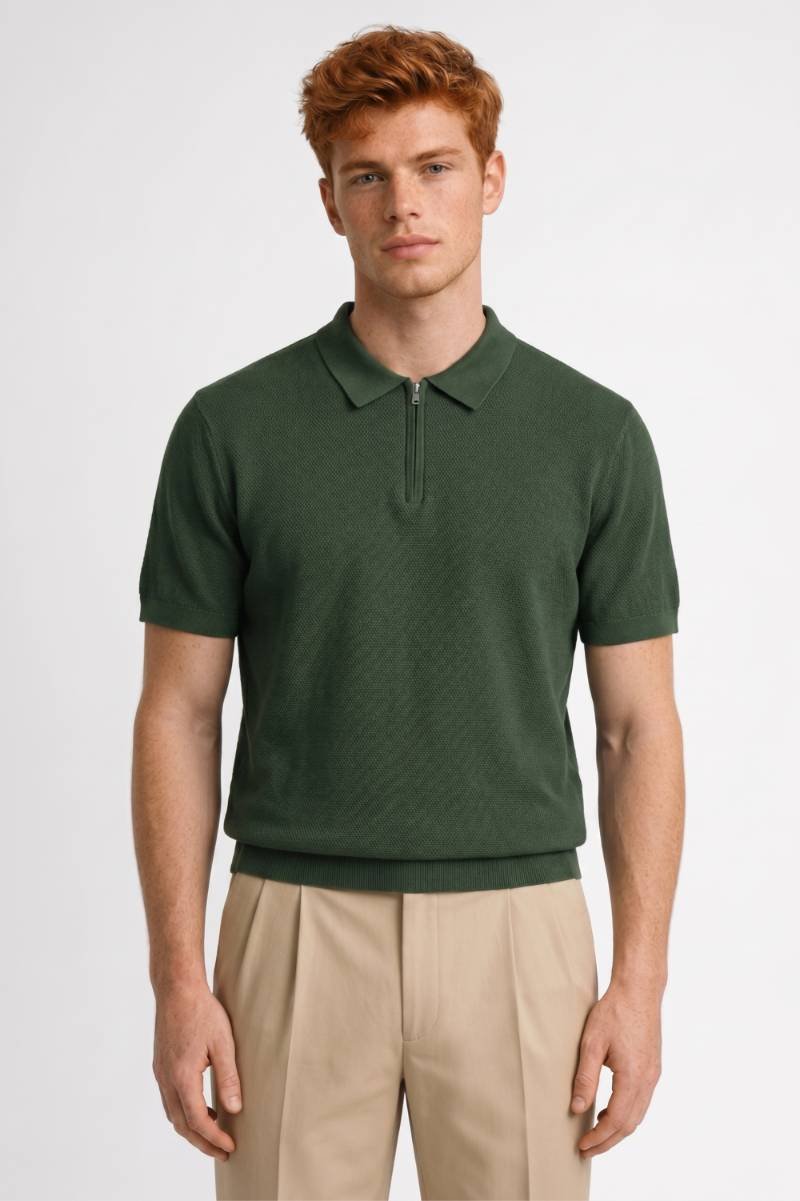 Polo Heren Rits Ronde Hals Casual Zakelijk