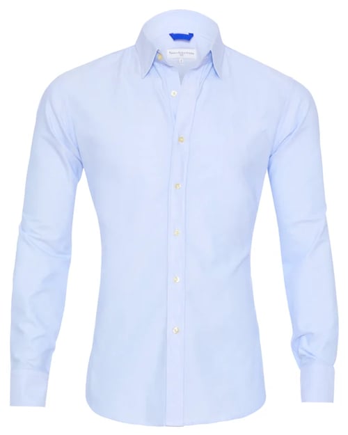 Oxford overhemd Heren slim fit stretch met ritssluiting