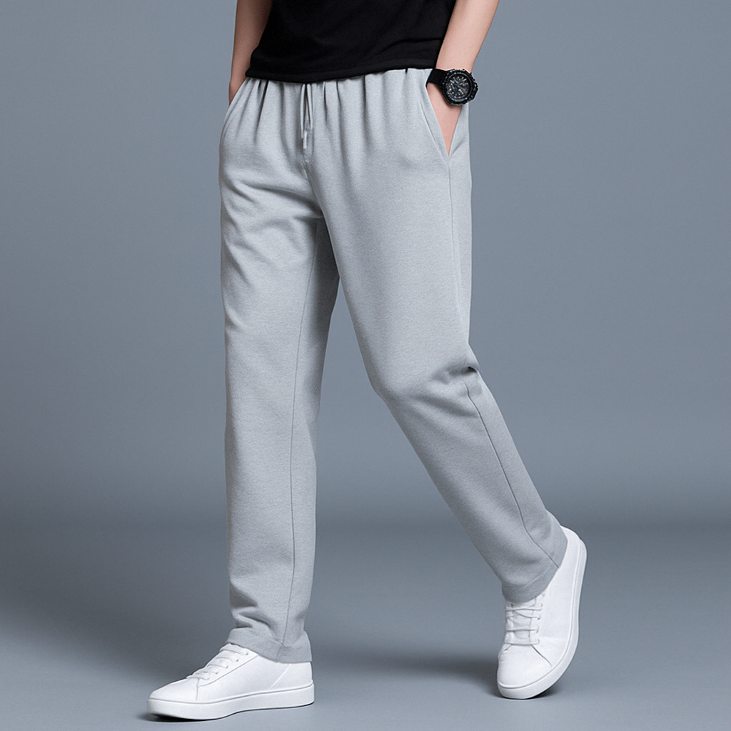 Heren Joggingbroek Met Elastische Taille En Rechte Pijp