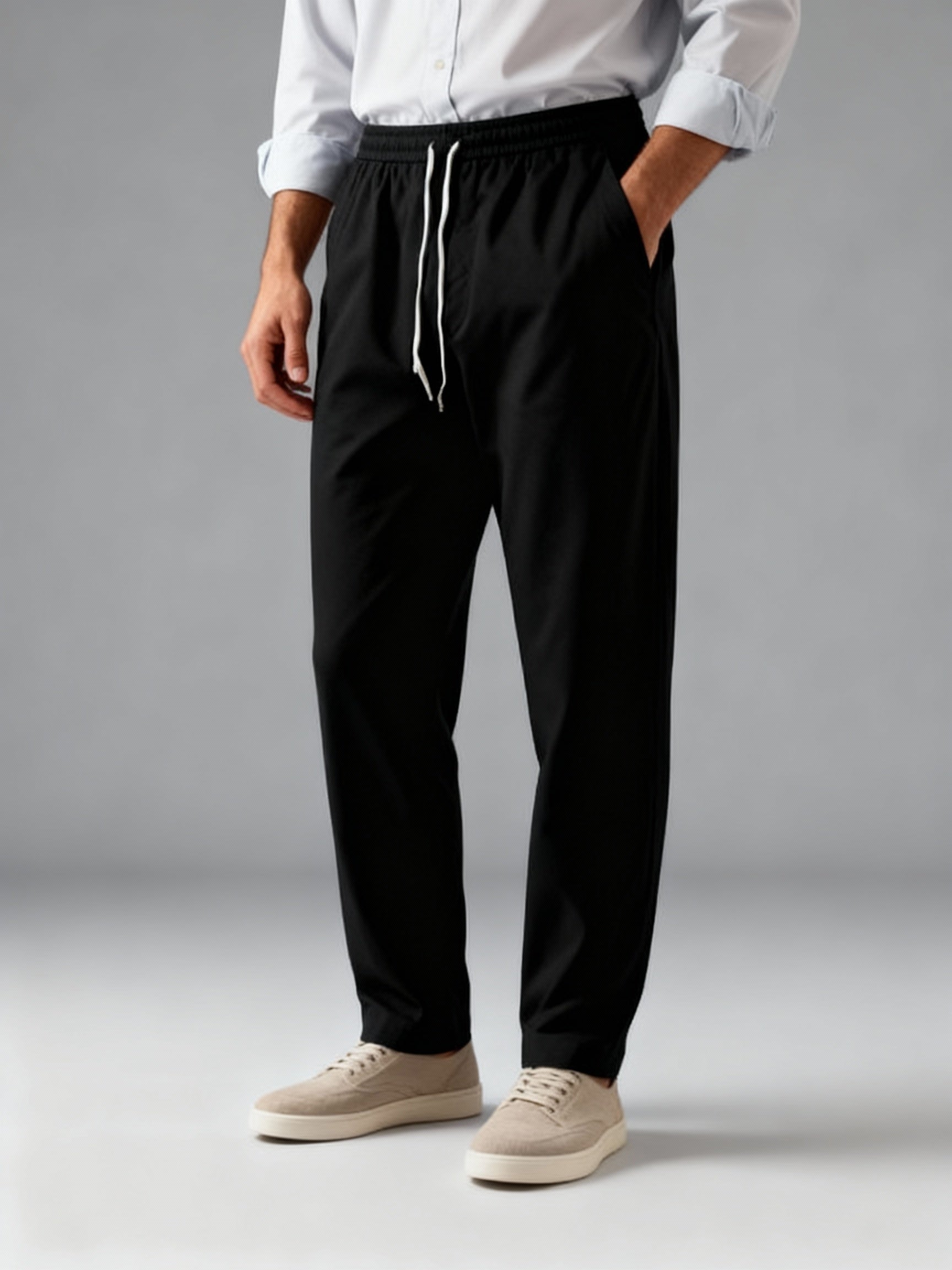 Heren Joggingbroek Met Elastische Taille En Trekkoord
