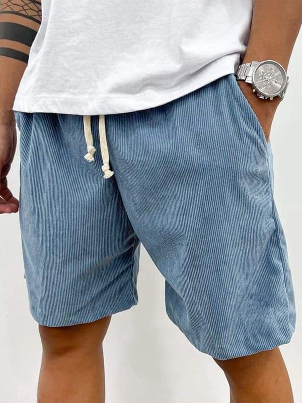 Heren Korte Broek van Corduroy met Stretch en Ribstructuur