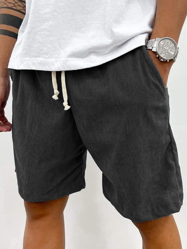 Heren Korte Broek van Corduroy met Stretch en Ribstructuur