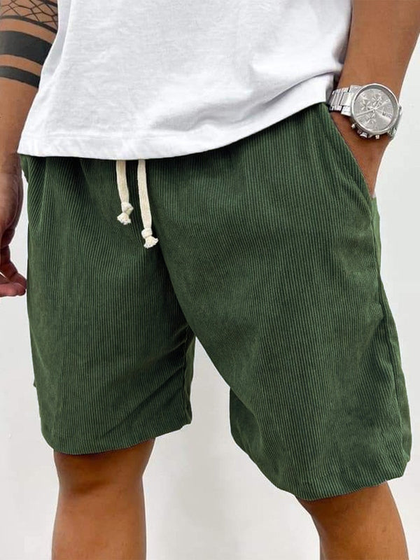 Heren Korte Broek van Corduroy met Stretch en Ribstructuur