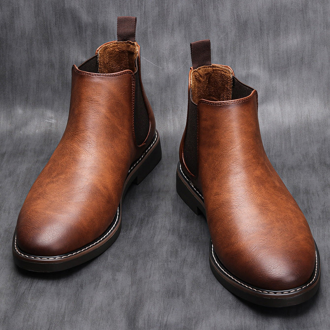 Viktor | Heren Leren Chelsea Boots met Modern Design