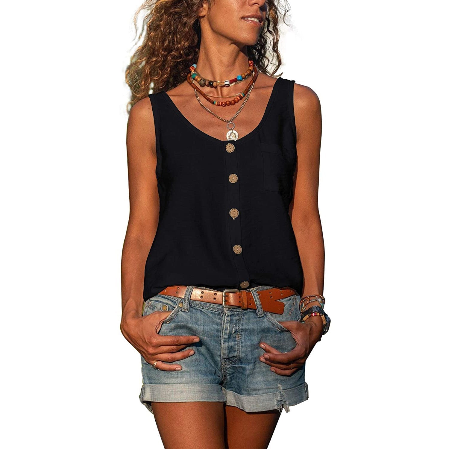 Elegante Dames Tanktop In Ibiza-Stijl