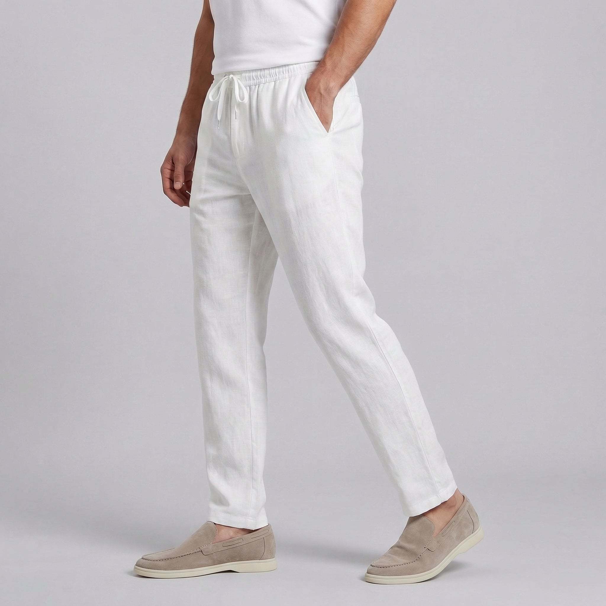 Broek Heren Wide Leg Casual Zomer