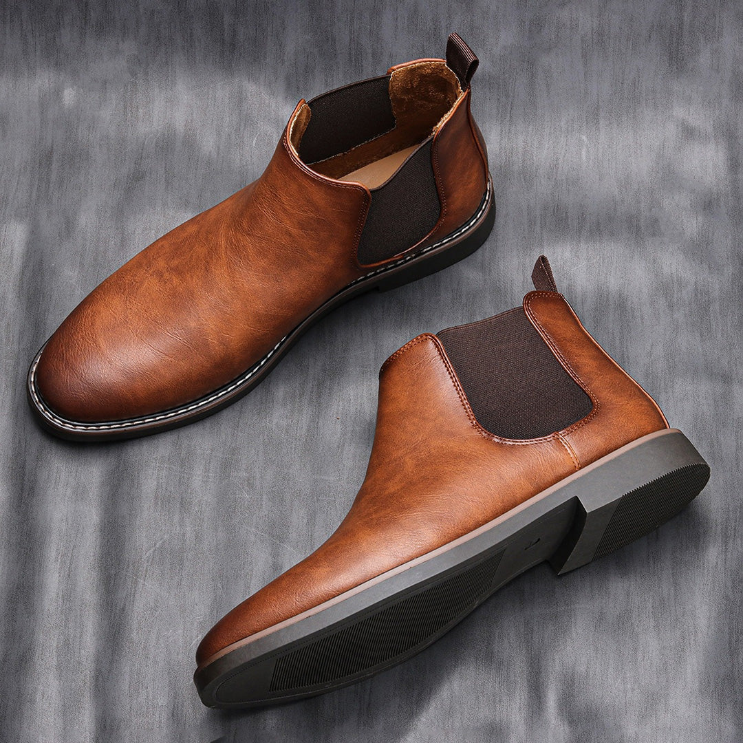 Viktor | Heren Leren Chelsea Boots met Modern Design