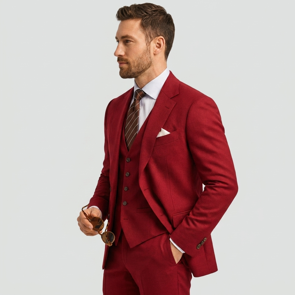 Luxe Heren Driedelig Pak met Blazer en Gilet en Pantalon