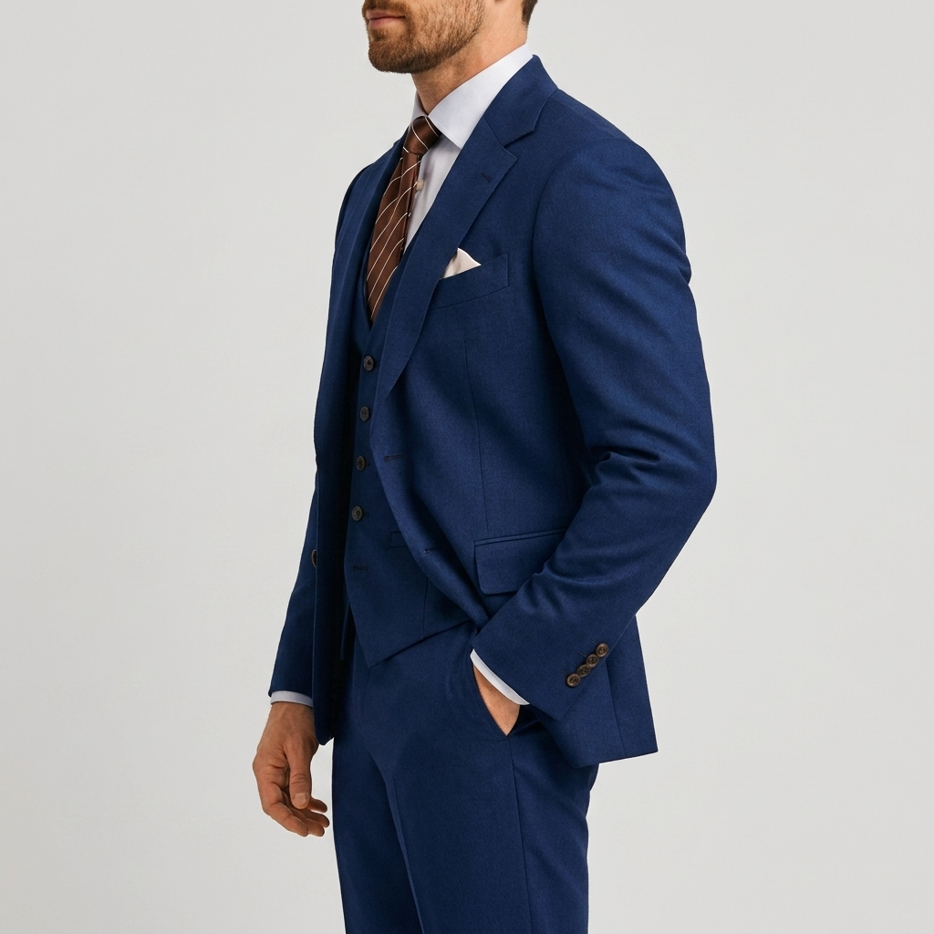 Luxe Heren Driedelig Pak met Blazer en Gilet en Pantalon