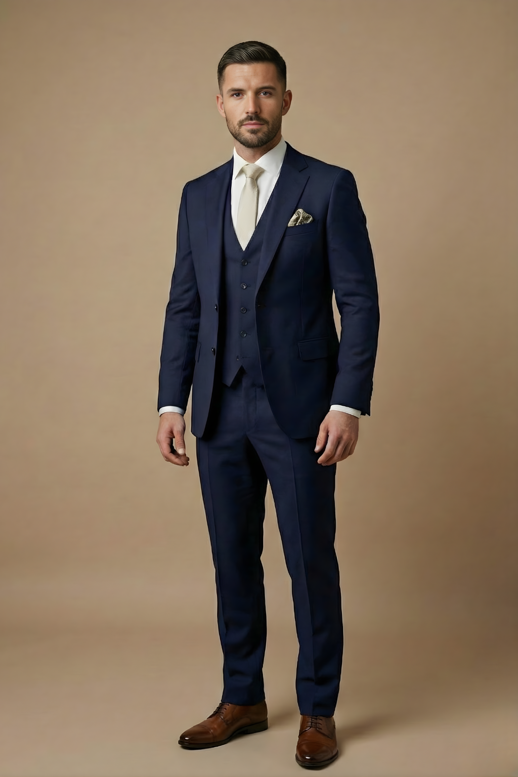 Driedelig Pak Heren Slim Fit Bruiloft Formeel