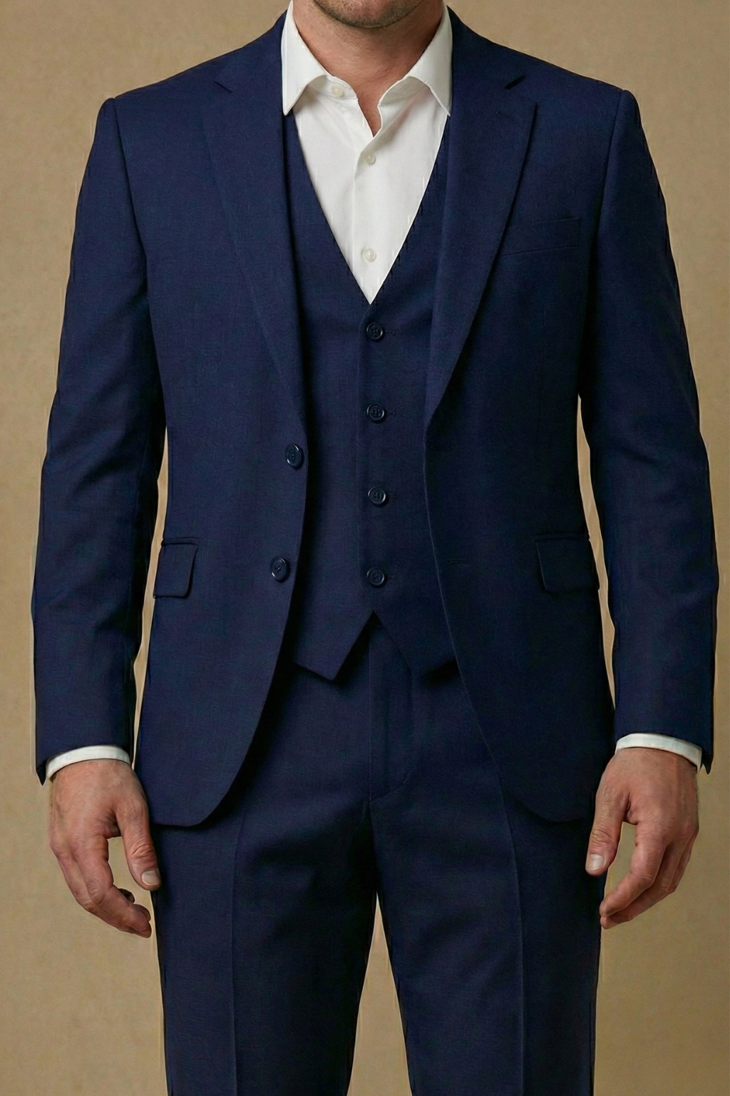 Driedelig Pak Heren Slim Fit Bruiloft Formeel
