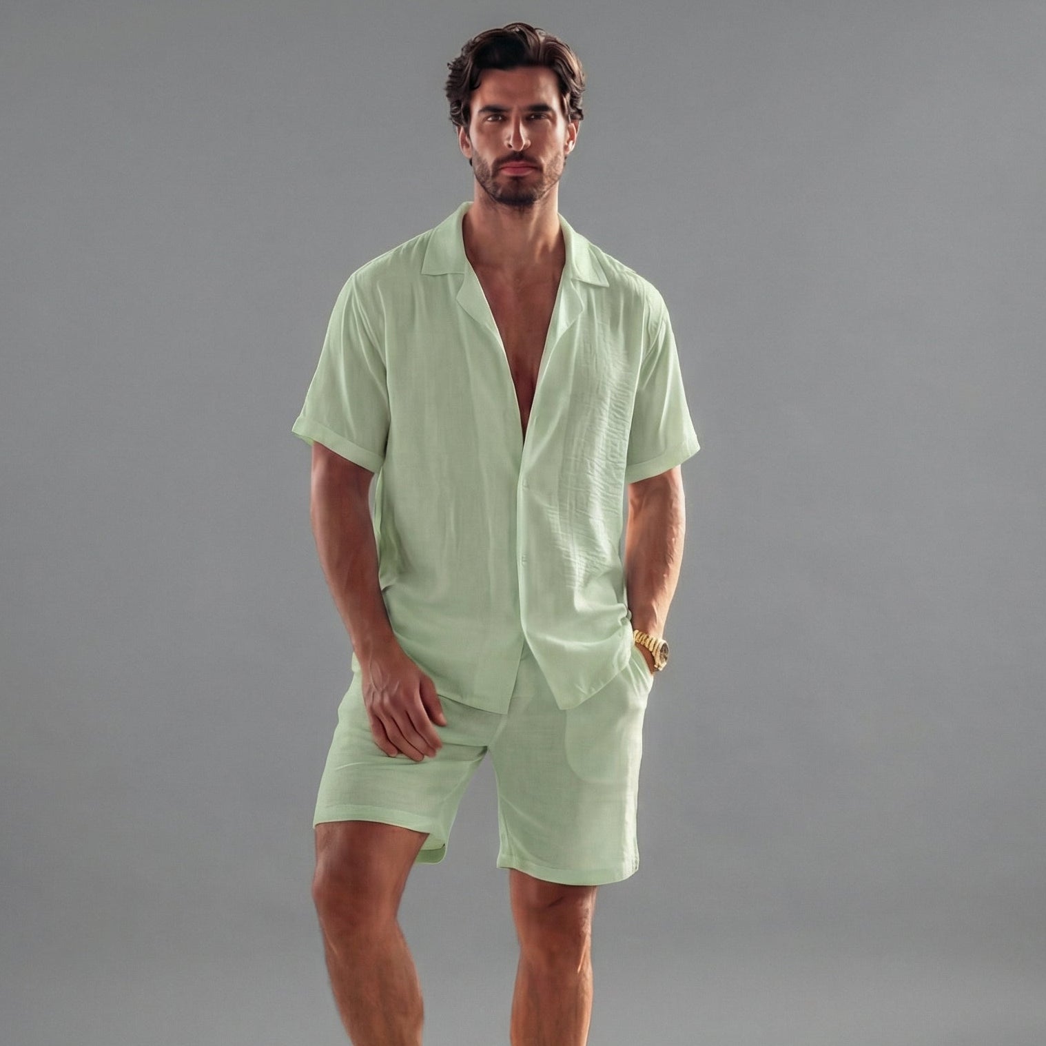 Heren Short Sleeve Set Zomer Casual Korte Mouwen