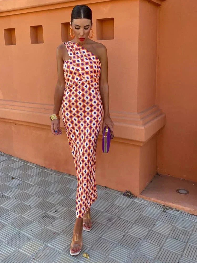 Irmgardi | Elegante jurk met één schouder
