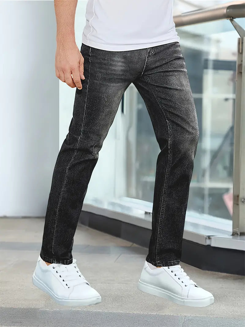 Spijkerbroek Heren Slim Fit Stretch Denim Jeans