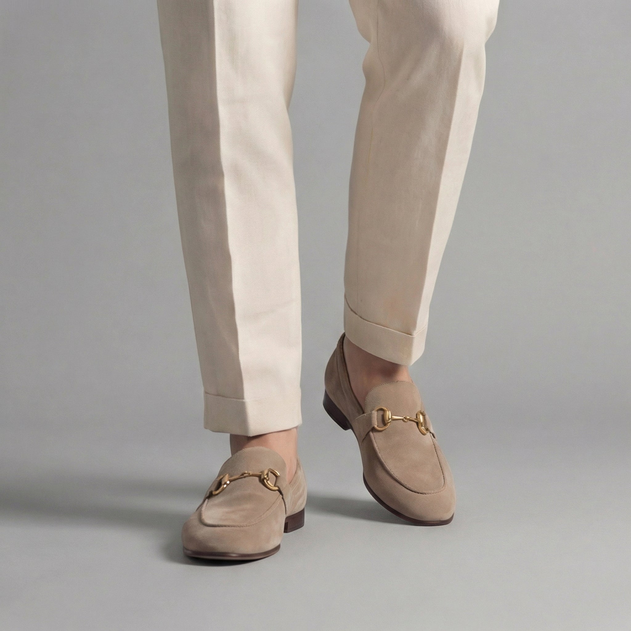 Loafers Heren Suede Horsebit Detail Casual Formeel