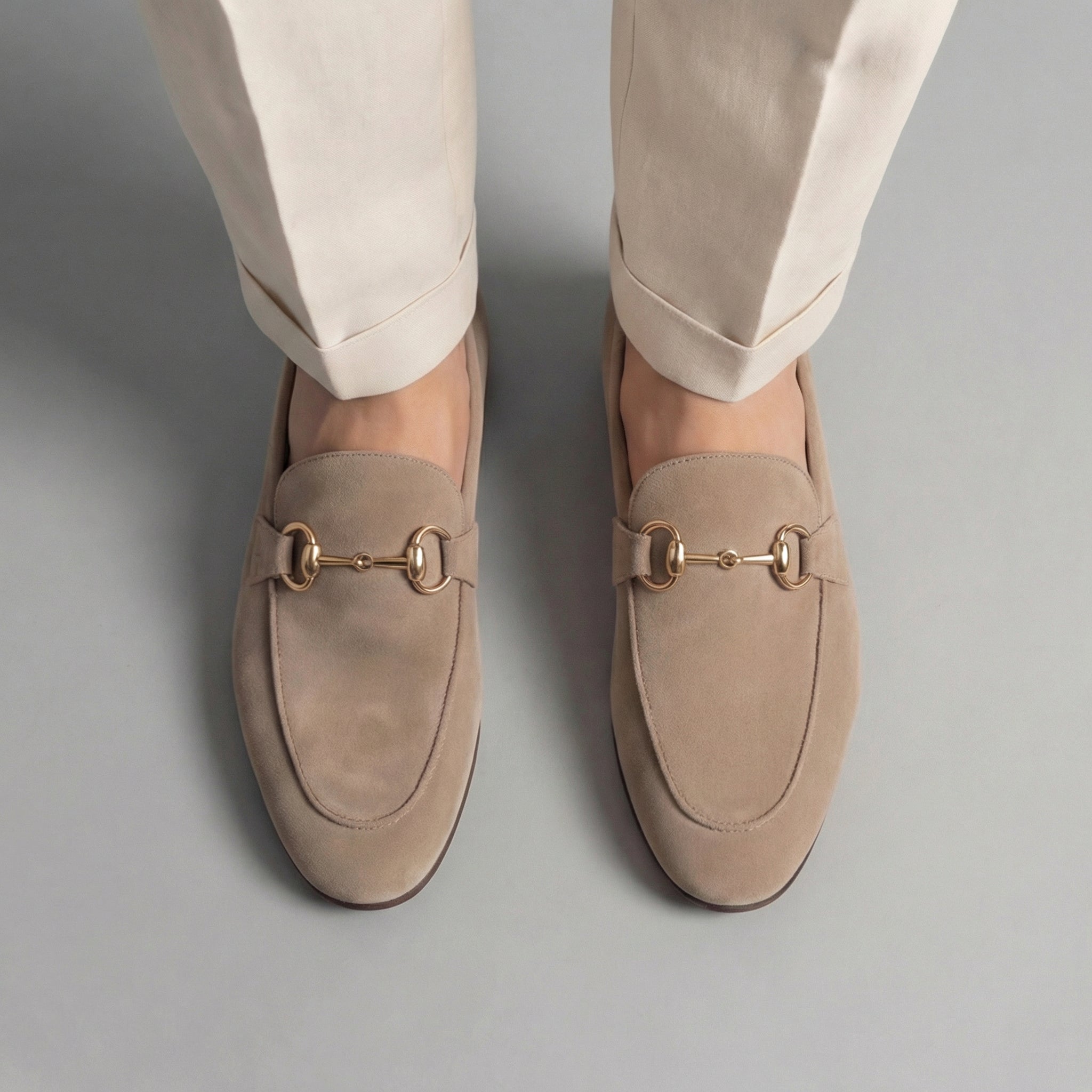 Loafers Heren Suede Horsebit Detail Casual Formeel