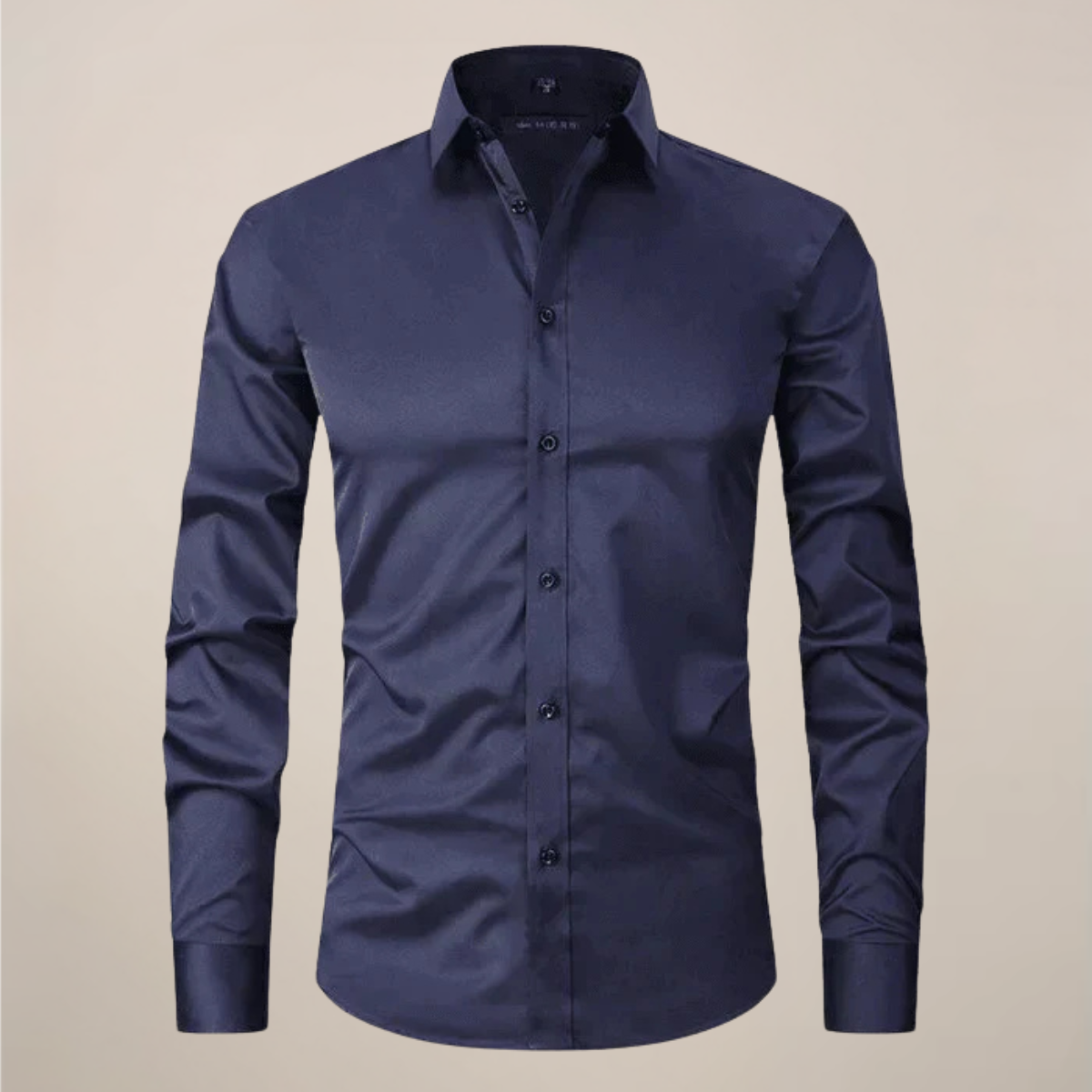 Overhemd Heren Lange Mouwen Structured Fit Verfrommeling Vrij
