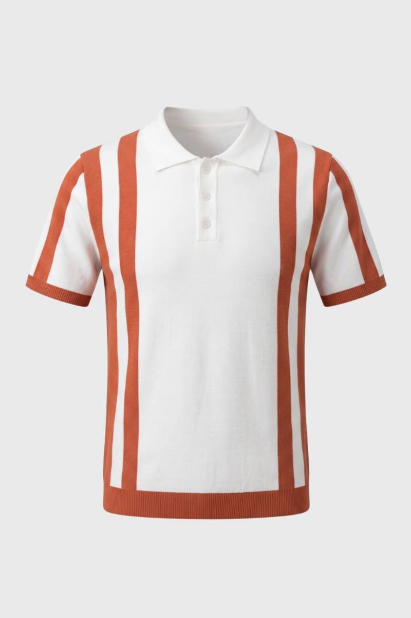 Polo Heren Regular Fit Gestreept Korte Mouwen Casual